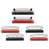 150A Auxiliary Power Bus Bar Set with Clear Covers for Marine and Vehicle Wiring Organization and Clean Layout