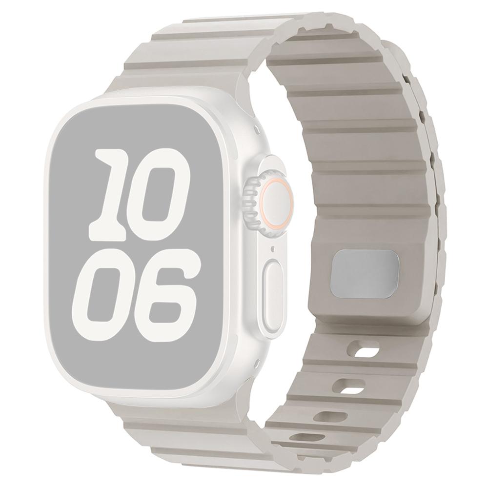 Silicone Band for Apple Watch Series 11 10 42mm/9 8 7 41mm/SE3 SE2 SE 6 5 4 40mm/3 2 1 38mm Magnetic Quick Release Strap