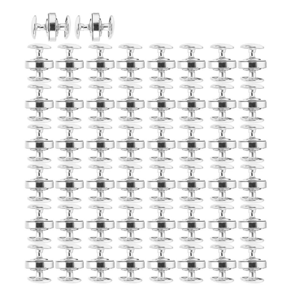 50 Sets Magnetic Button Clasp Snaps 14x4mm Thick High Hardness DIY Magnetic Fasteners for