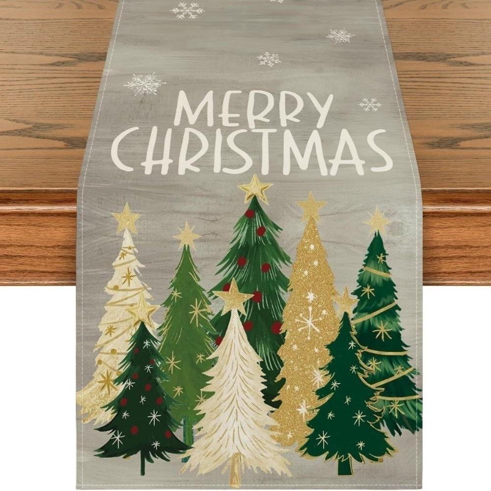 Christmas Tree Christmas Table Flag Desk Decor Xmas Tablecloth Christmas Table Runner Home Decor