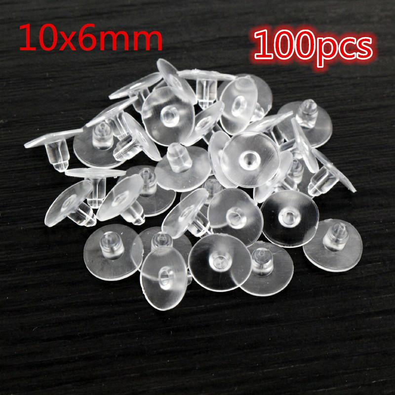 Multi-colors Metal and Plastic Earring Back Plug Cap Nail Accessories Anti-allergic Anti-inflammatory DIY Jewelry Accessories