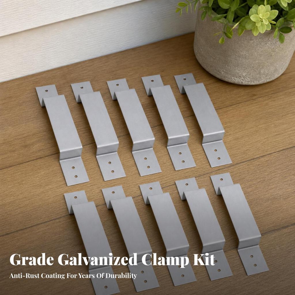 10 Pieces Fence Post Safety Bracket Easy-Install Hardware Secure for Windy Areas