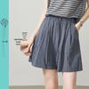 ESE-Y Women's Loose High-Waist Pleated Skort Shorts
