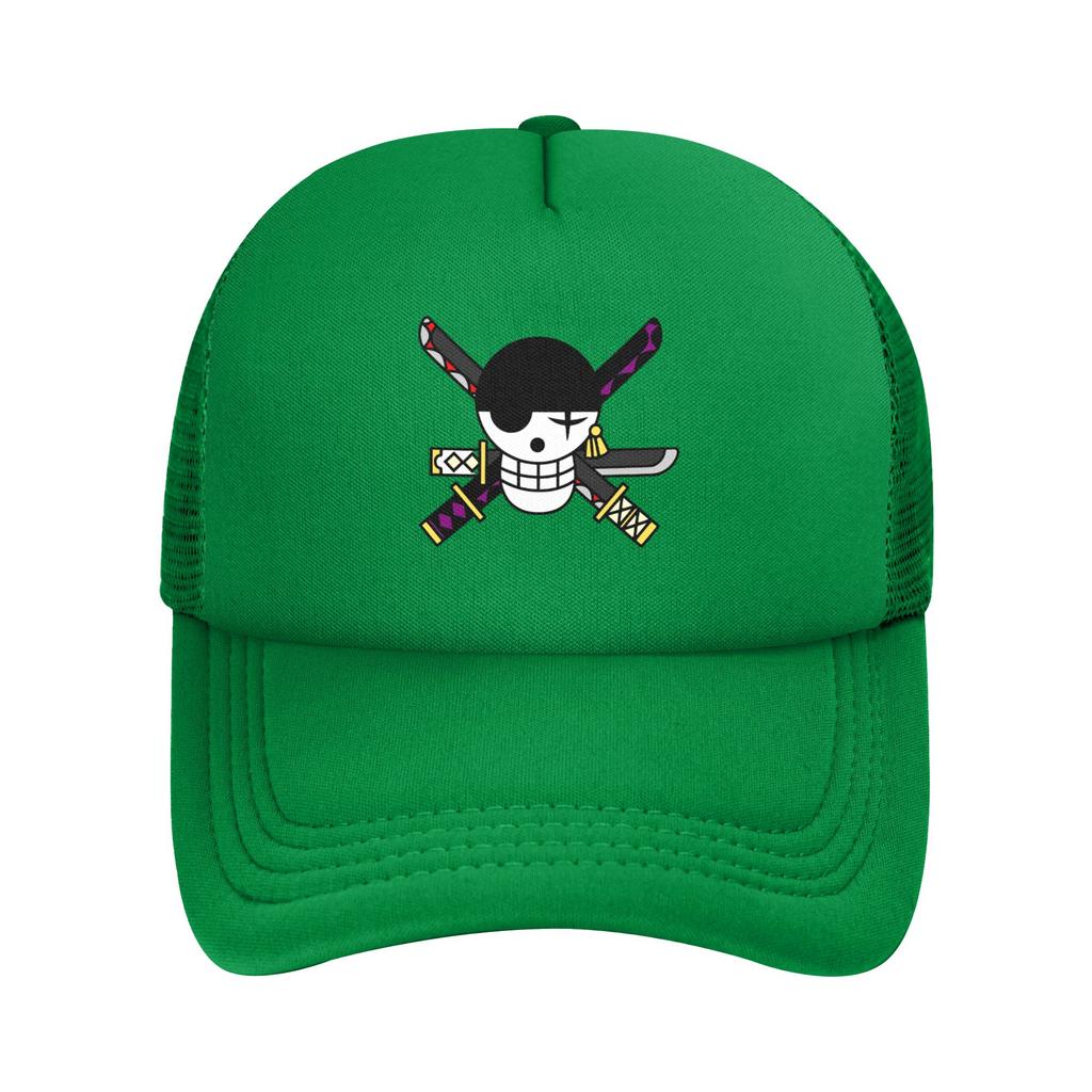 Unisex Women Zoro Wanted onepieces Trucker Hats Outdoor Mesh Baseball Cap Polyester Hats Adjustable Sun Caps Summer