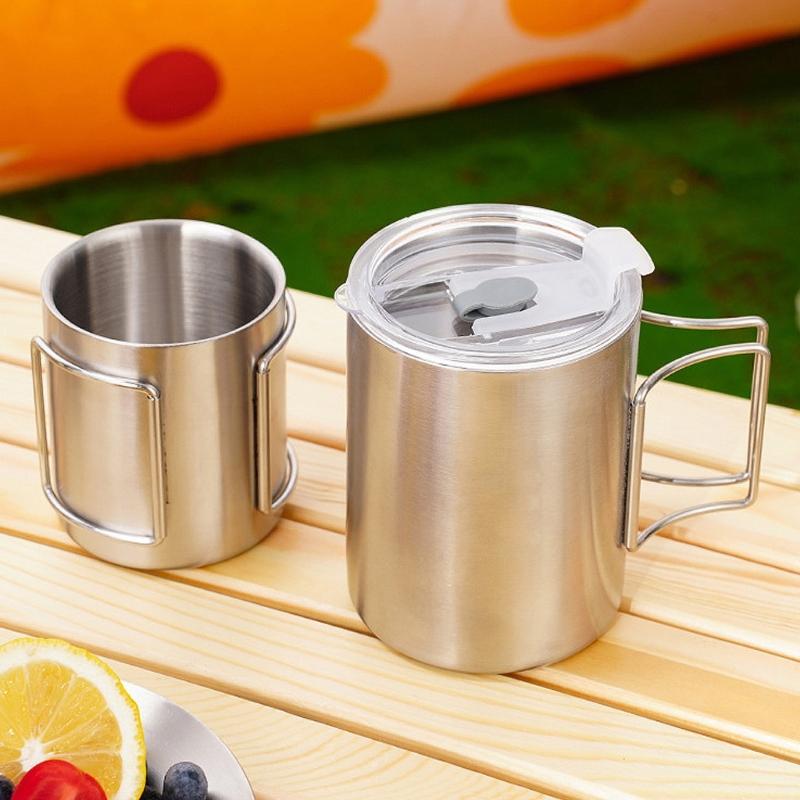 Camping Coffee Cup Portable Cooking Drinking Water Cup Outdoor Kitchen Equipment Travel Cookware Drink Cup Tourist Mug