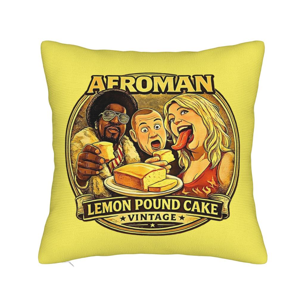 Retro Afroman Lemon Pound Cake Square Pillow Case Polyester Decorative Pillow Awesome Cushion Covers