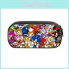 Sonic Cartoon Character Printed Student Single Layer Stationery Storage Bag For School And Gift