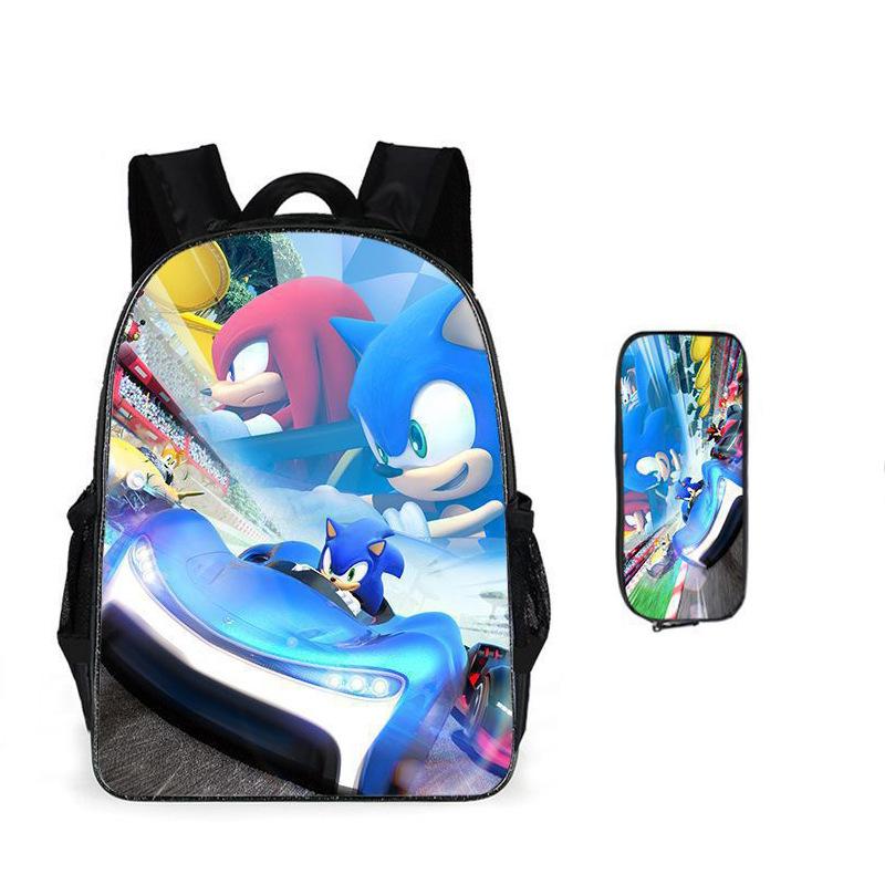 Two-Piece Set Combination Set Elementary School Students Animation Backpack Cartoon Schoolbag