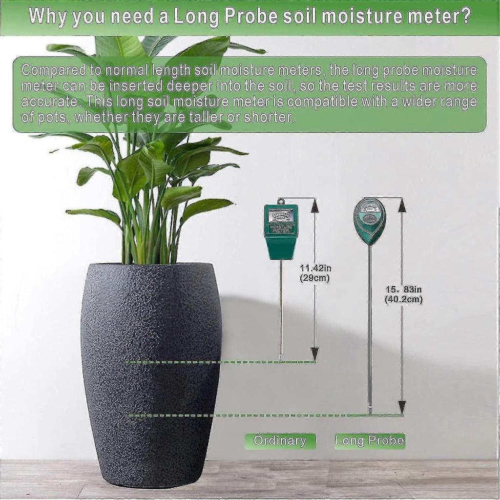 Xlux Misuratore di Umidità del Suolo Sonda Lunga Sensore Monitor Acqua per Piante da Interno Esterno Uso in Giardinaggio e Agricoltura