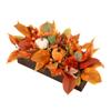 Artificial Potted Plant with Pumpkin and Maple Leaves for Thanksgiving Home Decor