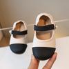 Japanese Style Soft Kids Fashion Simple Leather Stitching Non-slip 2024 Summer New Versatile Princess Flats Girls Casual Shoes