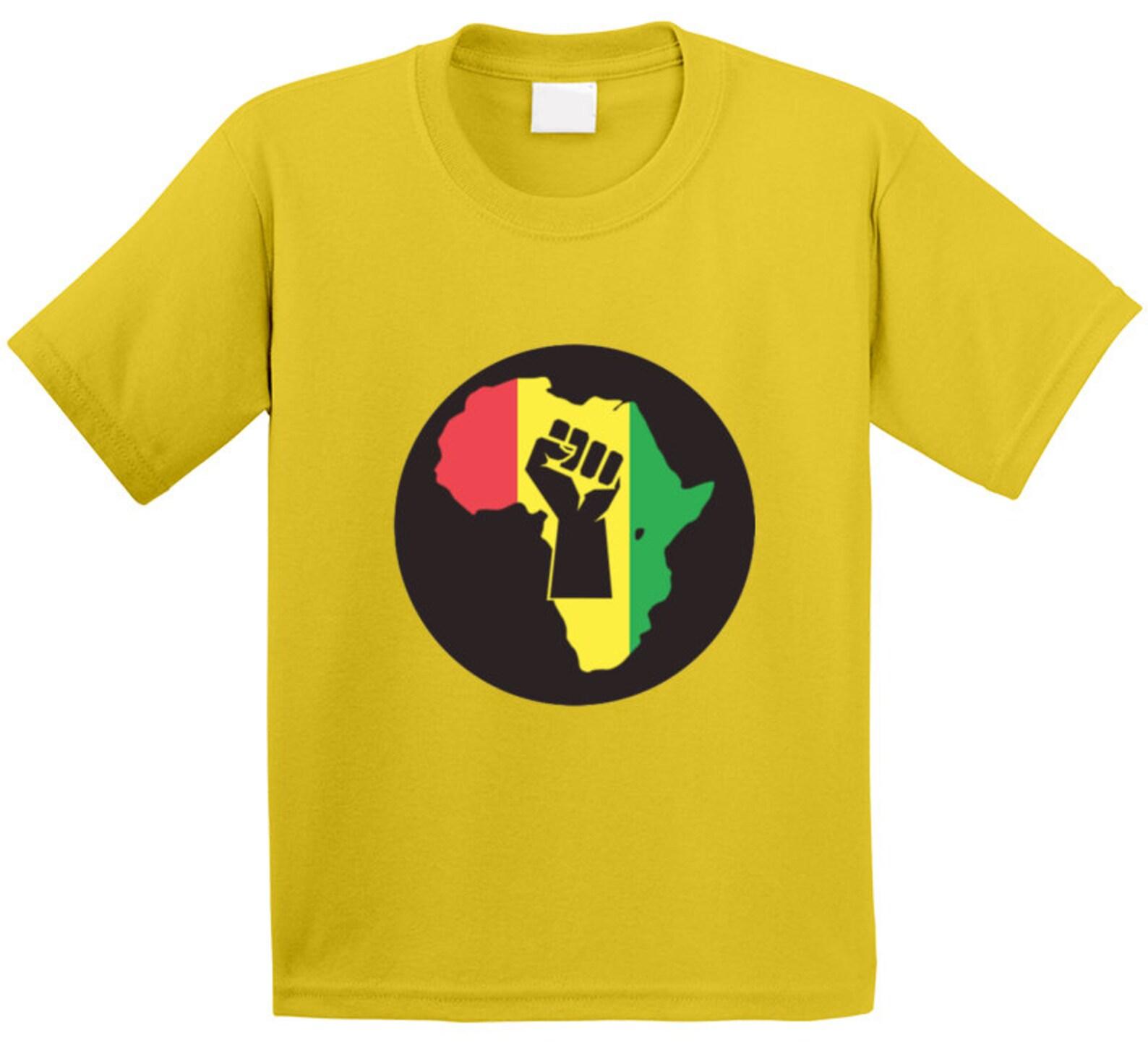 Africa Pride Yellow T Shirt Youth S