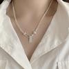 Chic Letter Square Pendant Necklace - Trendy Hip Hop Clavicle Chain for Women