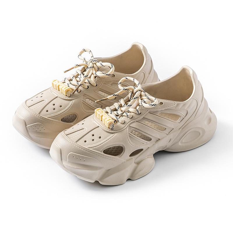 Fashion Dad's Cave Shoes Men's Summer Thick Bottom Water Drifting Beach Shoes Lightweight and Fashionable Lace up Sports Sandals Men