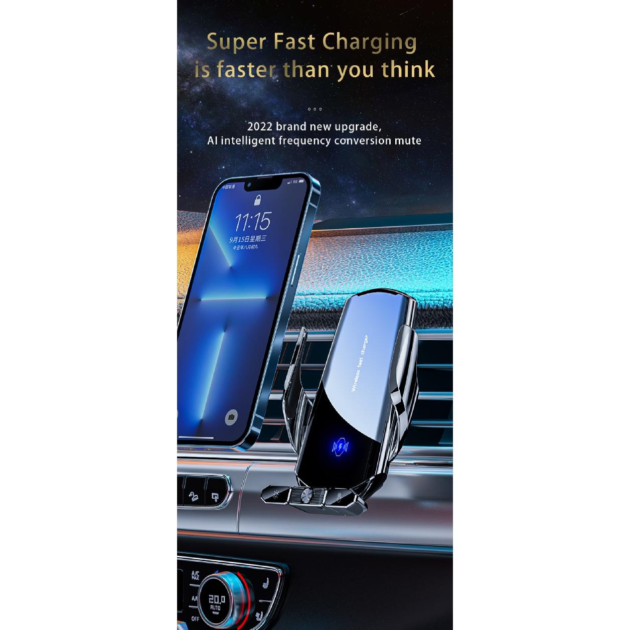 Быстрое автомобильное беспроводное зарядное устройство 300 Вт для Samsung Galaxy Note 20 — фото 14