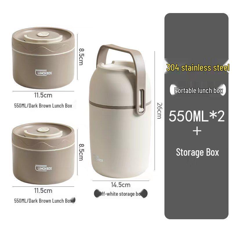 Large Capacity Multilayer 304 Stainless Steel Insulated Lunch Box for Office & Students
