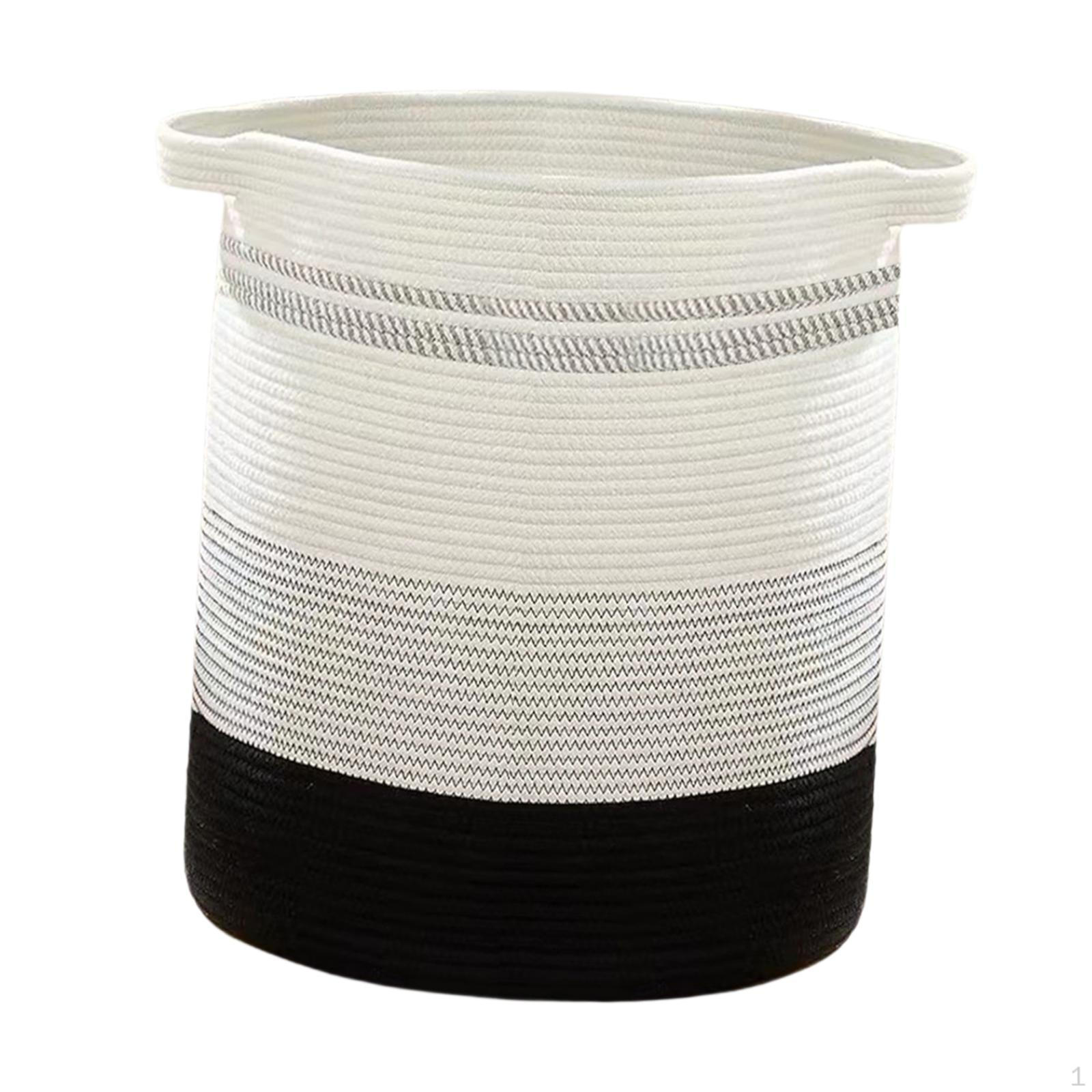 

Laundry Hamper Clothes Organizer with Handles Basket Decorative for Dorm чорний