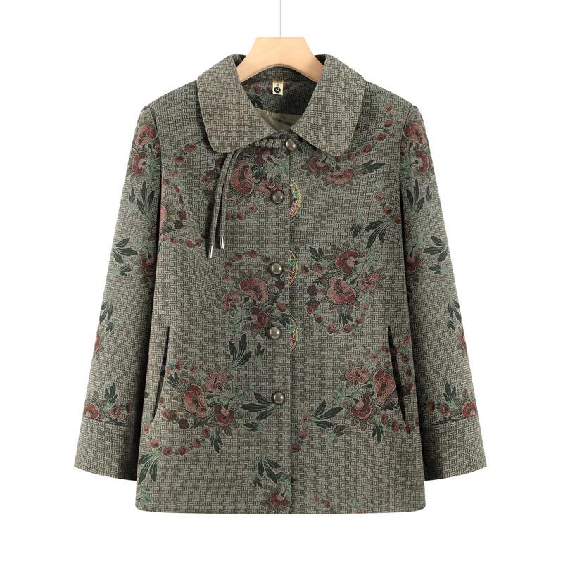 Elegant Women's Mid-Aged Spring/Autumn Long-Sleeve Jacket