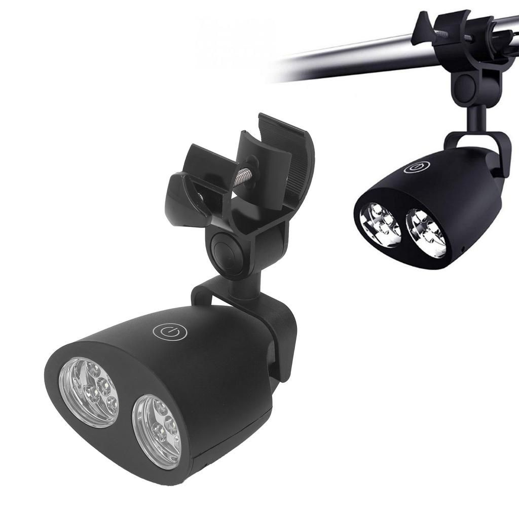 LED Work Light, 100LM 360 Degree Rotating Clips 3 Brightness Adjustment Grill Clamp Lamp with 10 Super Bright LEDs, for Outdoor Barbecue Camping Wor