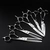 5-Piece Hair Cutting Shears Set - Personalized Barber Scissors for Bangs, Serrated & Straight Shears