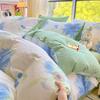 Bedding Four-piece Set, Cotton Pure Cotton Floral Quilt Cover, Bed Sheet Dormitory Three-piece Set