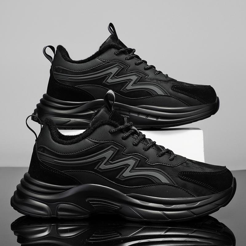 

Новые мужские плюшевые ботинки, мужские зимние ботинки, зимние флисовые удобные теплые ботинки из хлопка, удобные кроссовки для отдыха на открытом воздухе, повседневная обувь 48 чёрный