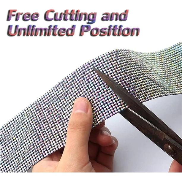 Car Door Sill Protector With Bling Rhinestones 2PCS Edge Guard Scuff Cover Anti-Scratch Strip Sticker Bumper Protector For Truck Car 1.96"X 23.62"