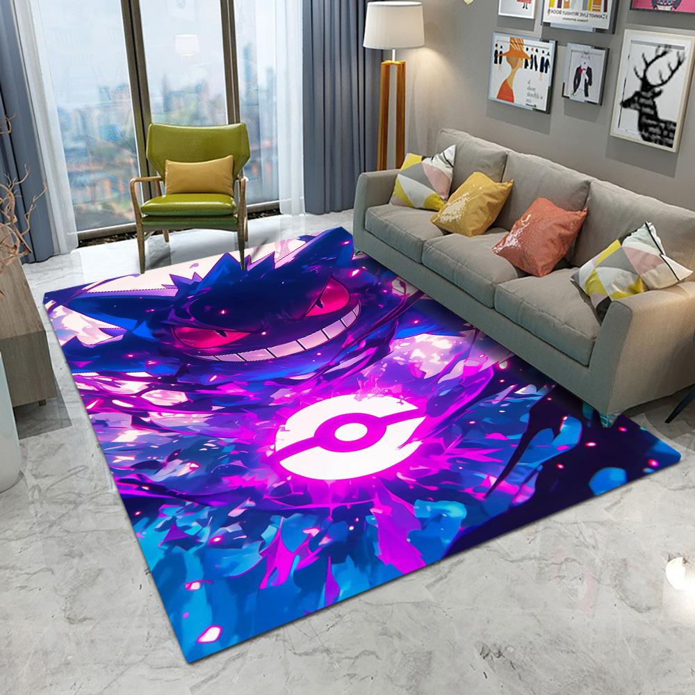  Gengar Pokemon Carpet Living Room Bedroom Kitchen Sofa Table Balcony Entrance Rug Non-slip Home Cute Cartoon Decor Mat