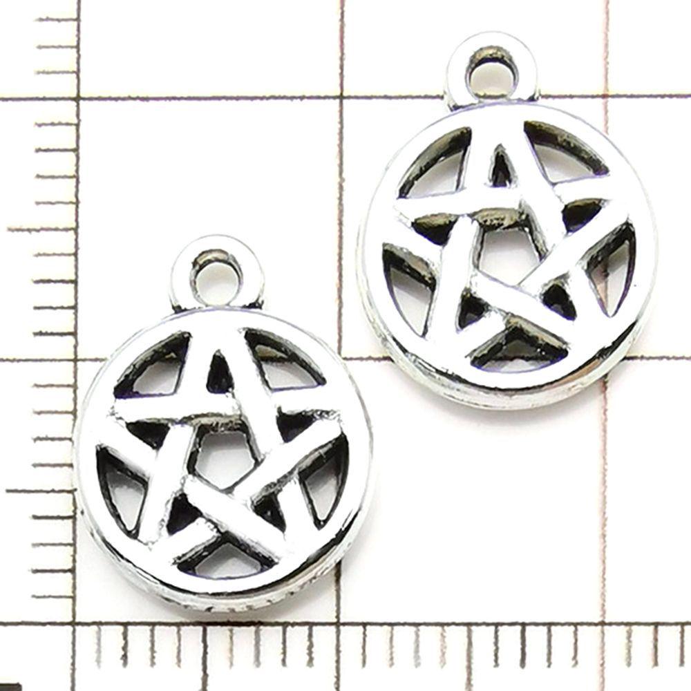 Mixed 15 Silver Alloy Star Pendants & Charms for DIY Bracelets & Necklaces