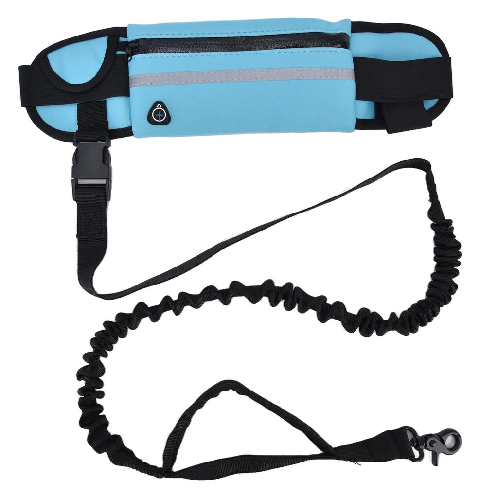 Sports Belt Bag Leash Set Reflective Elastic Explosion Proof Dog Running Traction Rope for Walking