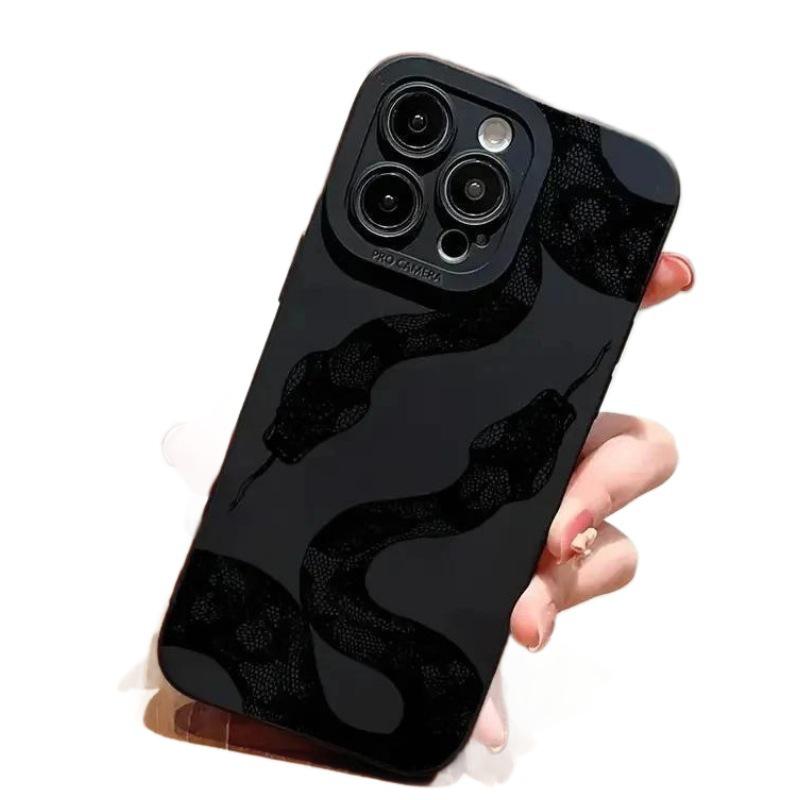 Black Python Apple iPhone Case: Compatible with iPhone 16/15/14/13/12/11, Soft XS, Pupil Eye Design