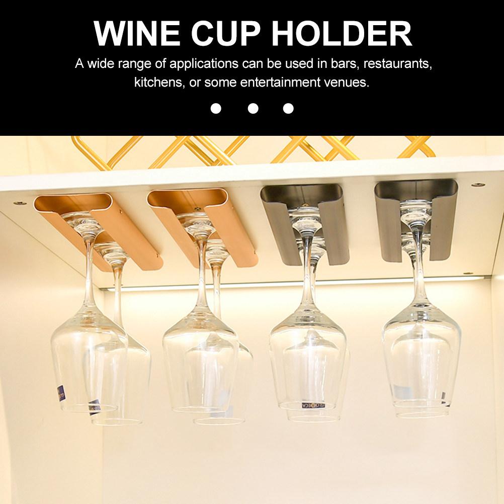 Decorative Goblet Holder Rack Wine Cup Shelf Hanging Upside Down Stand for Kitchen Bar Entertainment Dust Resistant Easy