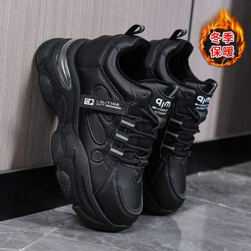 Inner Height-increasing Dad Shoes Women's 2025 Autumn and Winter New Height-increasing and Thin Single Shoes Sports Thick-soled Casual White Shoes