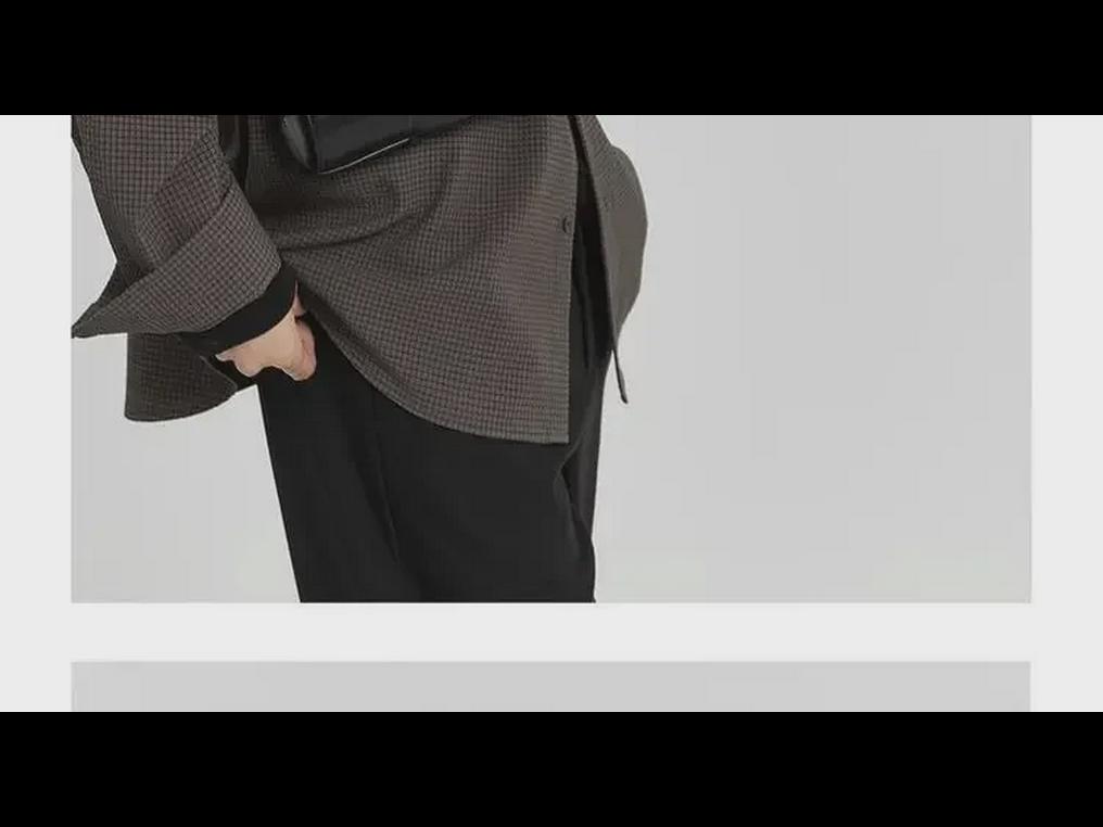 2024 Men's Casual Long-Sleeve Plaid Shirt, Korean-Style with Contrast Stitching for Spring and Autumn