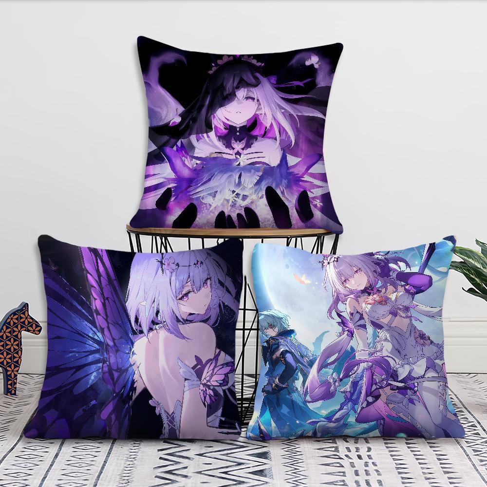 Game Castorice Game Honkai Star Rail cushion cover Pillow Cover Decoration Room Home Sofa living Office Car Nordic Simplicity