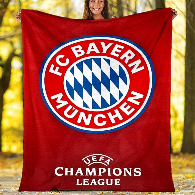 1pc B-Bayern Munich (4) Theme Blanket - Digital Print, Polyester, Cozy for All Seasons, Perfect for Outdoor, and Travel