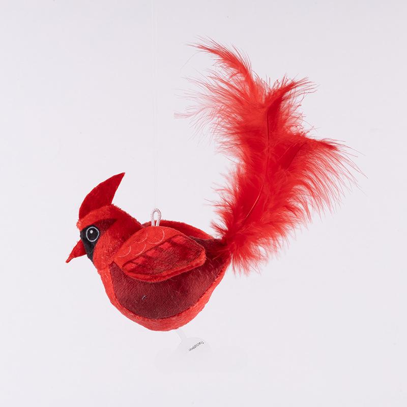 Simuliertes buntes zwitscherndes Vogel-Katzenspielzeug zur Linderung von Langeweile und zum Spielen, bissfest und schmutzabweisend, Katzenspielzeug, Katzenangel 16*6cm