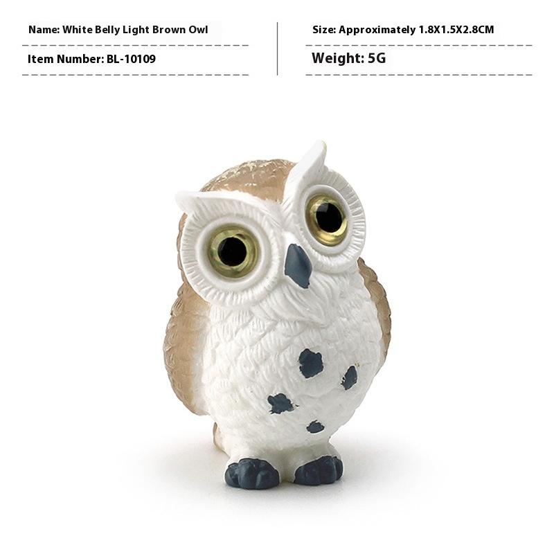 Wildlife Children's Science Education Cognitive Bird Model Simulation Owl Woodpecker Carving Ornament Toy