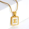 Fashion Shell 26 Letters A-Z Name Alphabet Pendant Necklace For Women Men Gold Color Choker Necklace Couples Birth Gift Jewelry