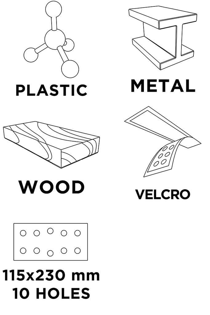 Velcro sandpaper 115 x 230 mm, K100, 5 pcs., with holes