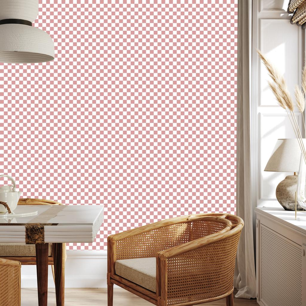 Wallpaper Checkerboard Coral, Mountain Coral for Living Room and Bedroom 50x1000