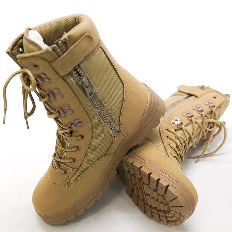 Men's Work Shoes Desert Boots Outdoor Sports Combat Lightweight Non-Slip Wear-Resistant Hiking High-Top Tactical Botas