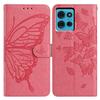 For Motorola Moto G75 5G Case Butterfly Imprinted Wallet Stand PU Leather Flip Phone Cover with Strap