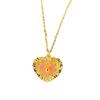 18K Heart Dream Weave Copper-Plated Necklace - High-End Clavicle Chain for Qixi Festival Valentine's Day Gift