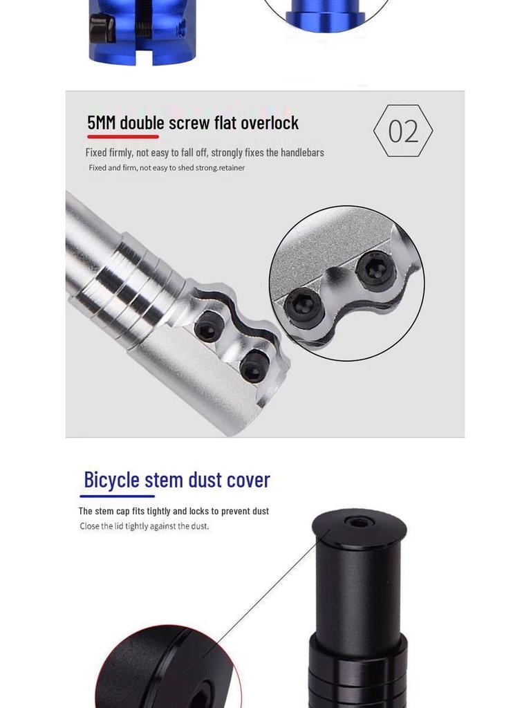 Justerbar terrengsykkelstyrefremspring og styreforhøyer