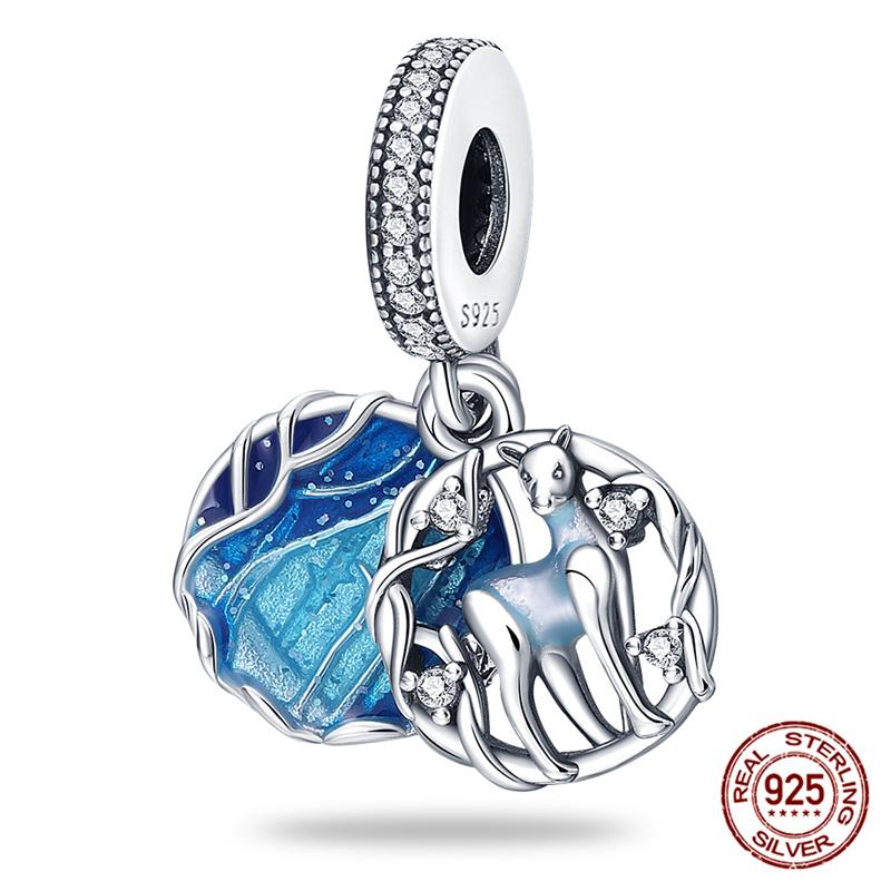Marvel Disney Snow White Tree Elf Mickey 925 Silver Charms for DIY Jewelry Making Women Gift Bracelet