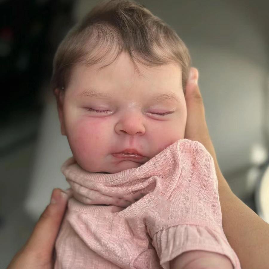 NPK 49cm Reborn Baby Toddler Girl Very Soft Cloth Doll Stuffed Toy Lifelike Real Soft Touch