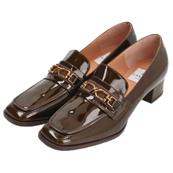 

on Pumps Square Toe Loafer Pumps 2831 Dark Brown Enamel cm E [Lanvin Blue] Women s 24.0