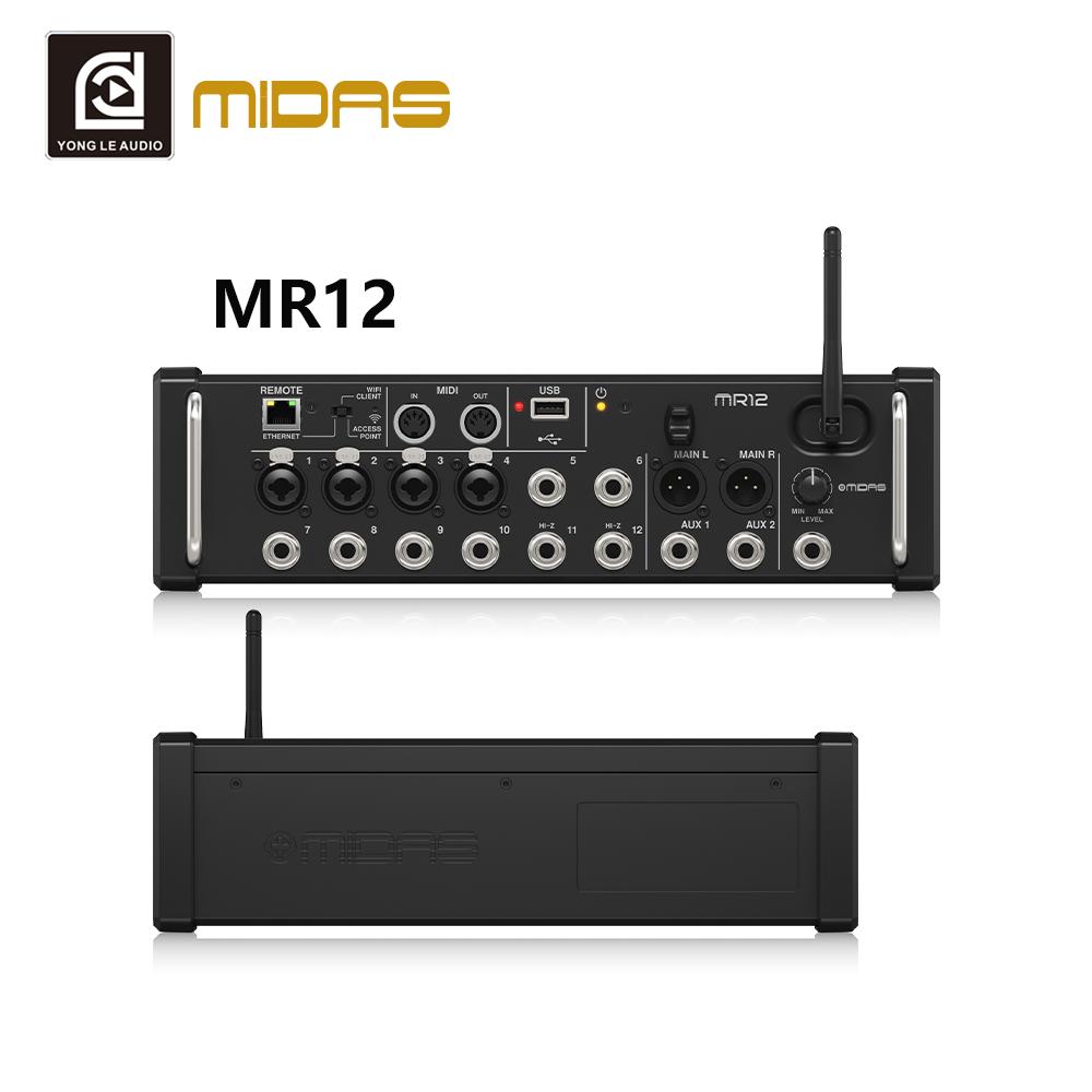 30W 12 Input Channels Console Mixing 99 Dsp Effects USB/Wi-Fi Interface Professional Audio Mixer MR12