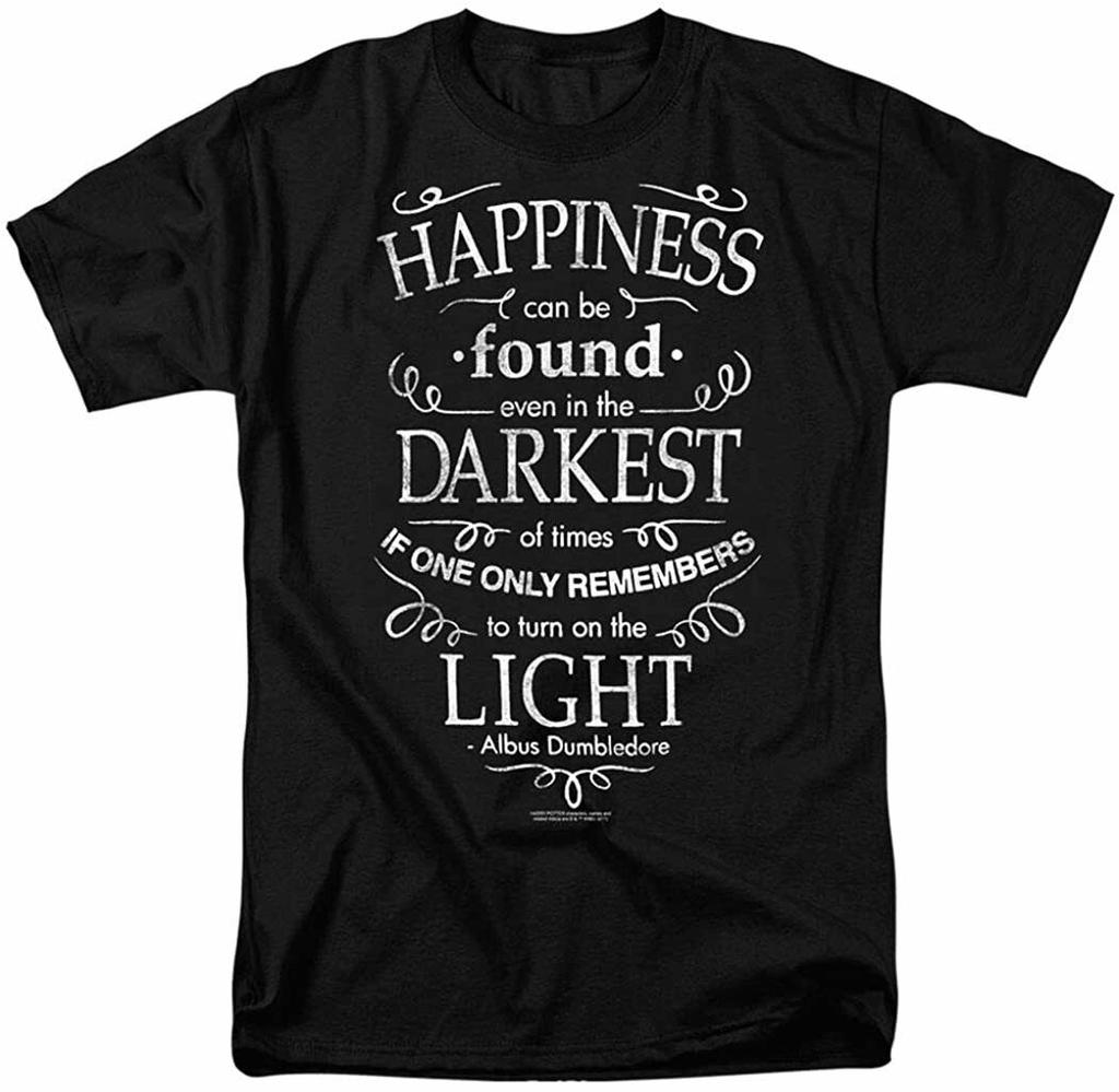 Harry Potter Happiness Quote Harrypotter Dumbledore Happiness Quote T Shirt S Us Cotton Summer T Shirt O  Neck Shirt Plus Taille T-Shirt Acheter À Prix Bas — Livraison Gratuite,  Avis Réels Avec Des Photos — Joom